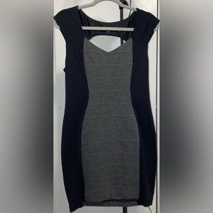 Express Bodycon Black and Grey dress, size 12
